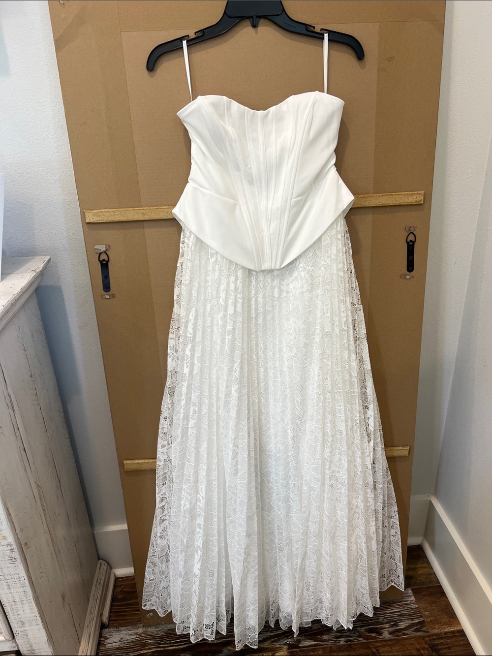 Red Dress Boutique White Strapless Lace Dress